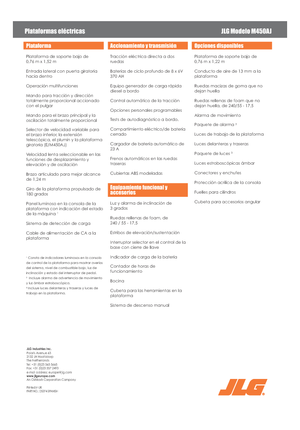 Gelenkarbeitsbühnen auf Rädern JLG M450AJ