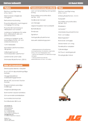 Teleskoparbeitsbühnen auf Rädern JLG M600JA