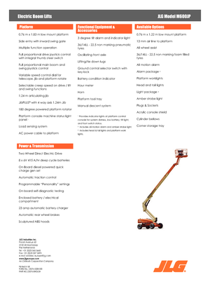 Teleskoparbeitsbühnen auf Rädern JLG M600JP