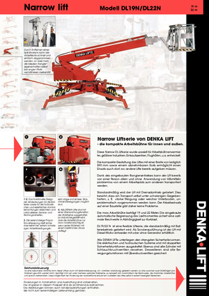 Teleskoparbeitsbühnen auf Rädern Denka-Lift - Rothlehner Narrow DL 22 N