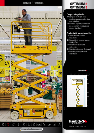 Scherenbühnen auf Rädern Haulotte Optimum 8