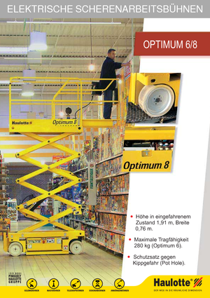 Scherenbühnen auf Rädern Haulotte Optimum 8