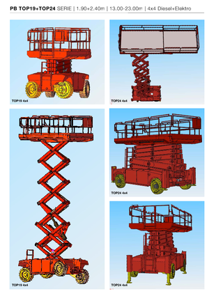 Scherenbühnen auf Rädern PB PB S131-19E 4x4