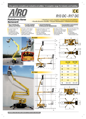 Gelenkarbeitsbühnen auf Raupen AIRO R 13 DC
