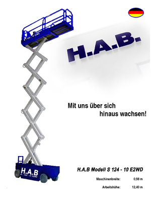 Scherenbühnen auf Rädern HAB S 124-10 E 2WD