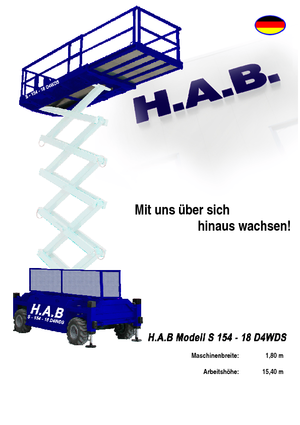 Scherenbühnen auf Rädern HAB S 154-18 D 4WD S