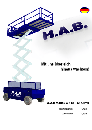 Scherenbühnen auf Rädern HAB S 154-18 E 2WD