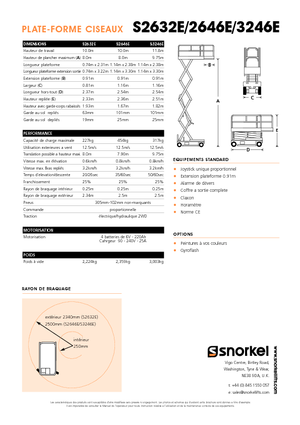 Scherenbühnen auf Rädern Snorkel S3246E