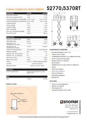 Scherenbühnen auf Rädern Snorkel S2770RT