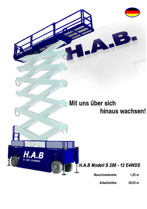 Scherenbühnen auf Rädern HAB S 280-12 E 4WD S