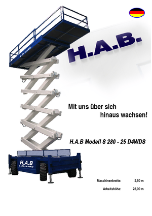 Scherenbühnen auf Rädern HAB S 280-25 D 4WD S