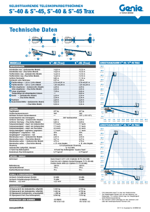 Teleskoparbeitsbühnen auf Rädern Genie S-40