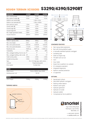 Scherenbühnen auf Rädern Snorkel S 4390 RT