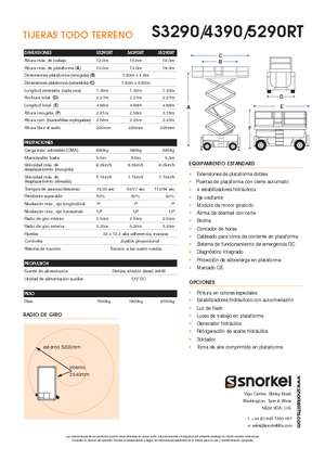 Scherenbühnen auf Rädern Snorkel S 4390 RT