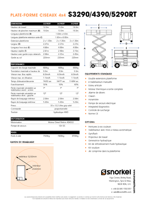 Scherenbühnen auf Rädern Snorkel S 4390 RT