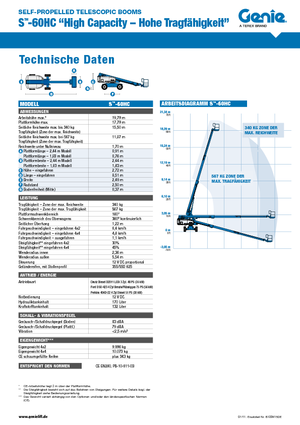 Teleskoparbeitsbühnen auf Rädern Genie S-60 HC