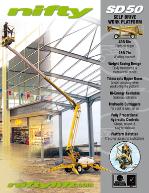 Gelenkarbeitsbühnen auf Rädern Niftylift SD 50