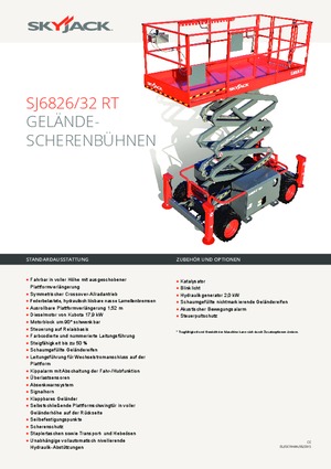 Scherenbühnen auf Rädern Skyjack SJ 6832 RT