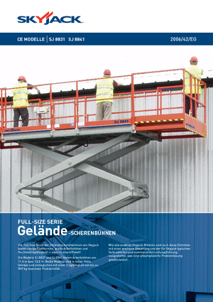 Scherenbühnen auf Rädern Skyjack SJ 8841