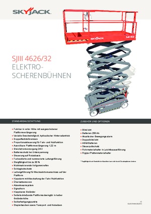 Scherenbühnen auf Rädern Skyjack SJ III 4632