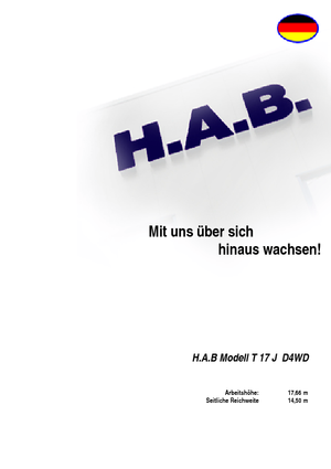 Teleskoparbeitsbühnen auf Rädern HAB T 17 JD 4WD