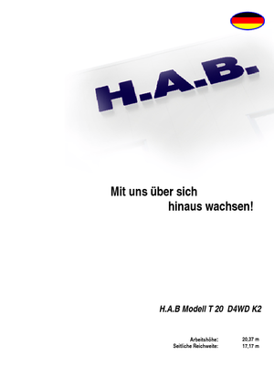 Teleskoparbeitsbühnen auf Rädern HAB T 20 D 4WD K2