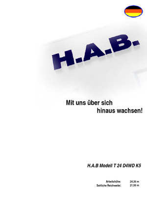 Teleskoparbeitsbühnen auf Rädern HAB T 24 D 4WD K5