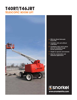 Teleskoparbeitsbühnen auf Rädern Snorkel T40RT