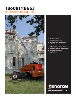 Teleskoparbeitsbühnen auf Rädern Snorkel T60RT