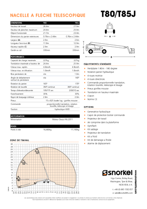 Teleskoparbeitsbühnen auf Rädern Snorkel TB85J