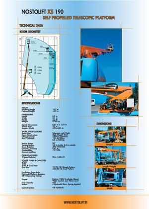 Teleskoparbeitsbühnen auf Rädern Nostolift XS 190