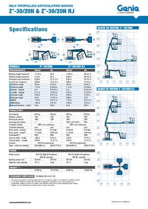 Gelenkarbeitsbühnen auf Rädern Genie Z-30/20N RJ