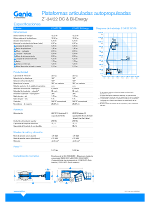 Gelenkarbeitsbühnen auf Rädern Genie Z-34/22 DC