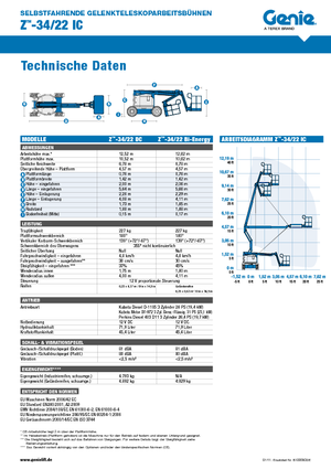 Gelenkarbeitsbühnen auf Rädern Genie Z-34/22 IC