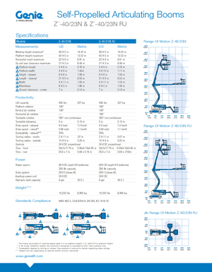 Gelenkarbeitsbühnen auf Rädern Genie Z-40/23N