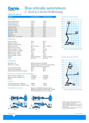 Gelenkarbeitsbühnen auf Rädern Genie Z-45/25J DC
