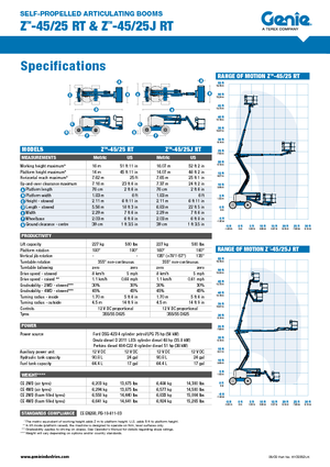 Gelenkarbeitsbühnen auf Rädern Genie Z-45/25 J RT