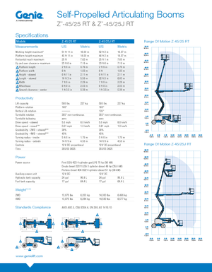 Gelenkarbeitsbühnen auf Rädern Genie Z-45/25 RT