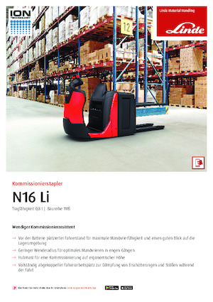 Kommissionierstapler Linde N16Li