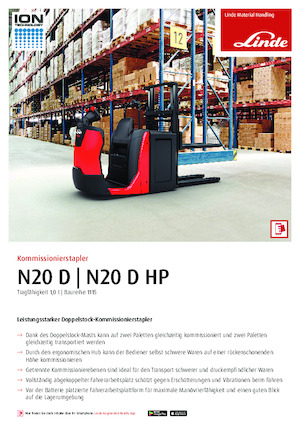 Kommissionierstapler Linde N20D HP