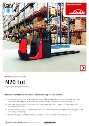 Kommissionierstapler Linde N20LoL