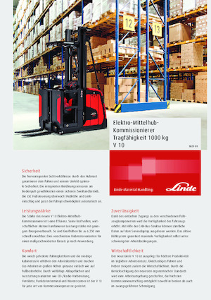 Kommissionierstapler Linde V10 Std