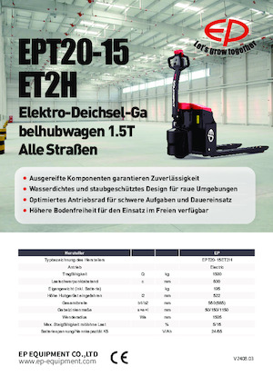 E.-Geh-Niederhubwagen EP EPT20-15ET2H