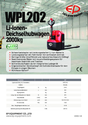 E.-Geh-Niederhubwagen EP WPL202