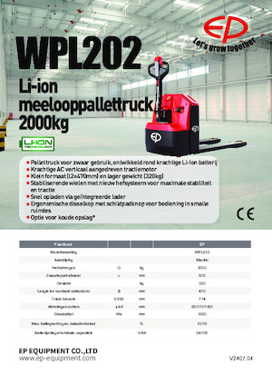 E.-Geh-Niederhubwagen EP WPL202