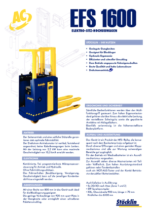 E.-Sitz-Hochhubwagen Stöcklin EFS 1600