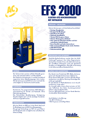 E.-Sitz-Hochhubwagen Stöcklin EFS 2000