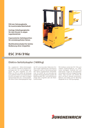 E.-Sitz-Hochhubwagen Jungheinrich ESC 316z