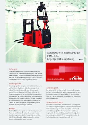 E.-Stand-Hochhubwagen Linde L-MATIC AC