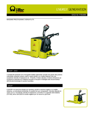 E.-Stand-Niederhubagen PRAMAC Lifter QX 22